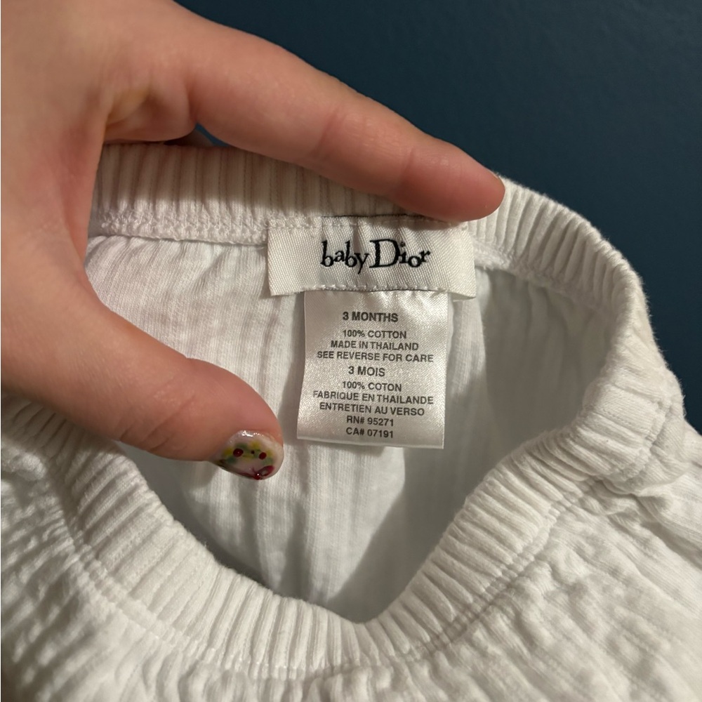 Vintage Baby Dior white footed pants